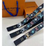 Louis Vuitton Unisex LV Shape 40 MM Reversible Belt Black Calf Leather – Bild 10
