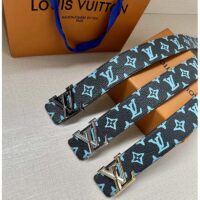 Louis Vuitton Unisex LV Shape 40mm Reversible Belt Monogram Playground Canvas Front Side (1)