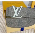 Louis Vuitton Unisex LV Shape MNG Climbing 40 MM Grey Reversible Belt Monogram Taurillon Leather – Image 3