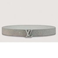 Louis Vuitton Unisex LV Shape MNG Climbing 40 MM Grey Reversible Belt Monogram Taurillon Leather (4)