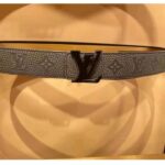 Louis Vuitton Unisex LV Shape MNG Climbing 40 MM Grey Reversible Belt Monogram Taurillon Leather – Image 7