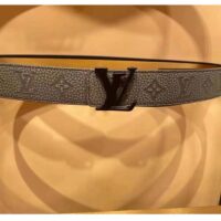 Louis Vuitton Unisex LV Shape MNG Climbing 40 MM Grey Reversible Belt Monogram Taurillon Leather (4)