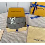 Louis Vuitton Unisex LV Shape MNG Climbing 40 MM Grey Reversible Belt Monogram Taurillon Leather – Image 4