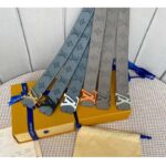 Louis Vuitton Unisex LV Shape MNG Climbing 40 MM Reversible Belt Grey Monogram Taurillon Leather – Image 9