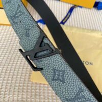 Louis Vuitton Unisex LV Shape MNG Climbing 40 MM Reversible Belt Grey Monogram Taurillon Leather (9)