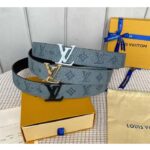 Louis Vuitton Unisex LV Shape MNG Climbing 40 MM Reversible Belt Grey Monogram Taurillon Leather – Image 8