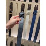 Louis Vuitton Unisex LV Shape MNG Climbing 40 MM Reversible Belt Grey Monogram Taurillon Leather – Image 10