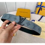 Louis Vuitton Unisex LV Shape MNG Climbing 40 MM Reversible Belt Grey Monogram Taurillon Leather – Image 2