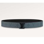 Ceinture réversible Louis Vuitton unisexe LV Shape MNG Climbing 40 mm en cuir de taurillon monogramme gris