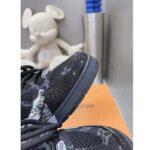 Louis Vuitton Unisex LV Skate Sneaker Black Swarovski Crystals Monogram Denim Double Laces Rubber – Bild 7