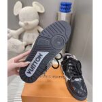 Louis Vuitton Unisex LV Skate Sneaker Black Swarovski Crystals Monogram Denim Double Laces Rubber – Bild 9