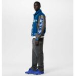 Louis Vuitton Unisex LV Skate Sneaker Blue Grained Calf Leather Double Laces Rubber Outsole - Image 12