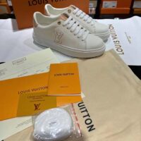 Louis Vuitton Unisex LV Time Out Sneaker Calf Leather Rubber Initials Monogram Flowers (5)