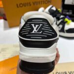 Louis Vuitton Unisex LV Trainer Maxi Sneaker Black Mix Materials Textile Laces Signature Rubber - Image 9