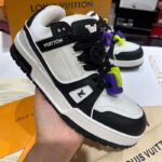 Louis Vuitton Unisex LV Trainer Maxi Sneaker Black Mix Materials Textile Laces Signature Rubber - Image 3