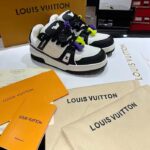 Louis Vuitton Unisex LV Trainer Maxi Sneaker Black Mix Materials Textile Laces Signature Rubber - Image 2