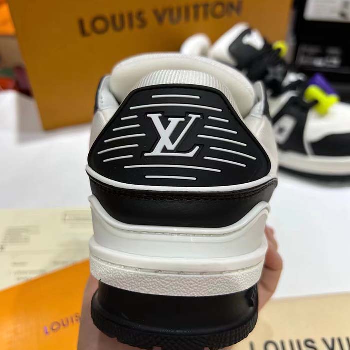 Louis Vuitton Unisex LV Trainer Maxi Sneaker Black Mix Materials Textile Laces Signature Rubber