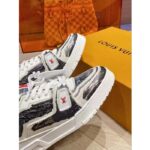 Louis Vuitton Unisex LV Trainer Sneaker Black Printed Calf Leather Rubber Outsole Initials - Bild 6