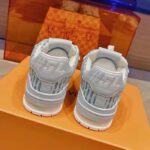 Louis Vuitton Unisex LV Trainer Sneaker Blue Monogram Textile Rubber Outsole Initials – Bild 8