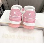 Louis Vuitton Unisex LV Trainer Sneaker Pink Mix Materials Rubber Initials Monogram Flowers - Bild 6