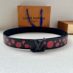 Louis Vuitton Unisex LV x YK LV Initiales 40mm Reversible Belt Painted Dots Monogram Embossed Taurillon Leather - immagine 2