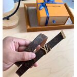 Louis Vuitton Unisex Pretty LV Enamel 30 MM Reversible Belt Monogram Canvas Recto Side - immagine 8