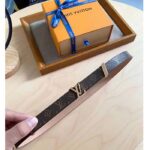 Louis Vuitton Unisex Pretty LV Enamel 30 MM Reversible Belt Monogram Canvas Recto Side - immagine 7