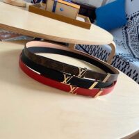 Louis Vuitton Unisex Pretty LV Enamel 30 MM Reversible Belt Monogram Canvas Recto Side (3)