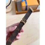 Louis Vuitton Unisex Pretty LV Enamel 30 MM Reversible Belt Monogram Canvas Recto Side - immagine 9