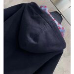 Louis Vuitton Men Cape Hoodie 3D-Effect Monogram Jacquard Wool Silk Navy Regular Fit - Bild 5