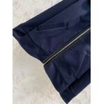 Louis Vuitton Men Cape Hoodie 3D-Effect Monogram Jacquard Wool Silk Navy Regular Fit - Bild 6