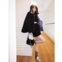 Louis Vuitton Women Cape Hoodie 3D-Effect Monogram Jacquard Wool Silk Navy Regular Fit (12)