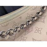 Louis Vuitton Women LV Baia PM Galet Gray Perforated Mahina Calfskin Round Coin Purse - immagine 8
