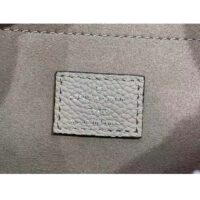Louis Vuitton Women LV Baia PM Galet Gray Perforated Mahina Calfskin Round Coin Purse (7)