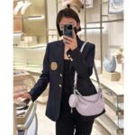 Louis Vuitton Women LV Baia PM Light Lilac Perforated Mahina Calfskin Round Coin Purse - Imagen 12