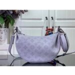 Louis Vuitton Women LV Baia PM Light Lilac Perforated Mahina Calfskin Round Coin Purse - Imagen 4