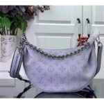 Louis Vuitton Women LV Baia PM Light Lilac Perforated Mahina Calfskin Round Coin Purse - Imagen 3