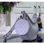 Louis Vuitton Women LV Baia PM Light Lilac Perforated Mahina Calfskin Round Coin Purse - Imagen 5
