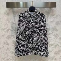 Louis Vuitton Women LV Ink Tiger Silk Shirt Silk Black White Regular Fit (10)