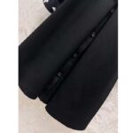 Louis Vuitton Women LV Oversized Monogram Accent Coat Wool Black White Oversize Fit – Image 8