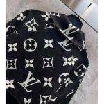 Louis Vuitton Women LV Oversized Monogram Accent Coat Wool Black White Oversize Fit – Image 5
