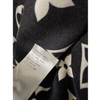 Louis Vuitton Women LV Signature Boxy Button-Up Coat Wool Silk Black Oversize Fit (15)