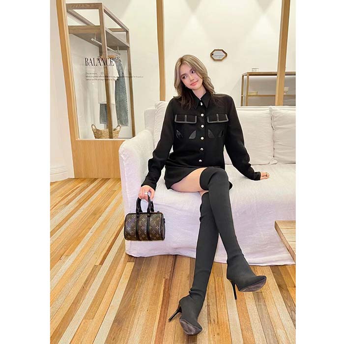 Louis Vuitton Women LV Technical Gabardine Shirt Dress Polyester Black Regular Fit (11)