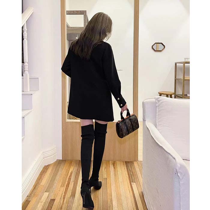 Louis Vuitton Women LV Technical Gabardine Shirt Dress Polyester Black Regular Fit (3)