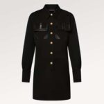 Louis Vuitton Women LV Technical Gabardine Shirt Dress Polyester Black Regular Fit