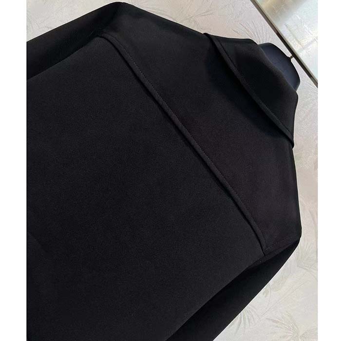 Louis Vuitton Women LV Technical Gabardine Shirt Dress Polyester Black Regular Fit (8)