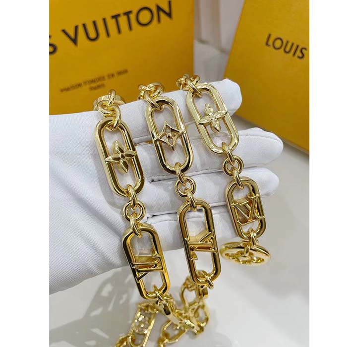 Louis Vuitton Women My LV Chain Belt Adjustable Metal Gold-Color Finish Monogram Flowers (12)