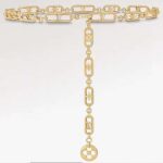 Louis Vuitton Women My LV Chain Belt Adjustable Metal Gold-Color Finish Monogram Flowers