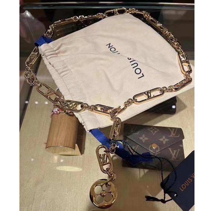Louis Vuitton Women My LV Chain Belt Adjustable Metal Gold-Color Finish Monogram Flowers (5)