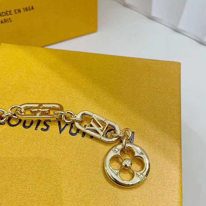 Louis Vuitton Women My LV Chain Belt Adjustable Metal Gold-Color Finish Monogram Flowers (6)